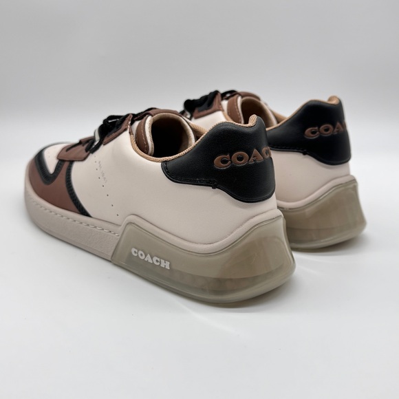 Coach CitySole Court Sneakers Men’s 10D Brown Black White Leather Low Top Shoes - Picture 7 of 16